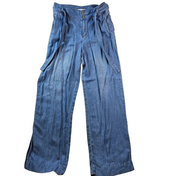 Cloth & Stone Paper Bag Relaxed Denim Jeans 28 Wide Leg Women’s Anthropologie - Picture 1 of 11